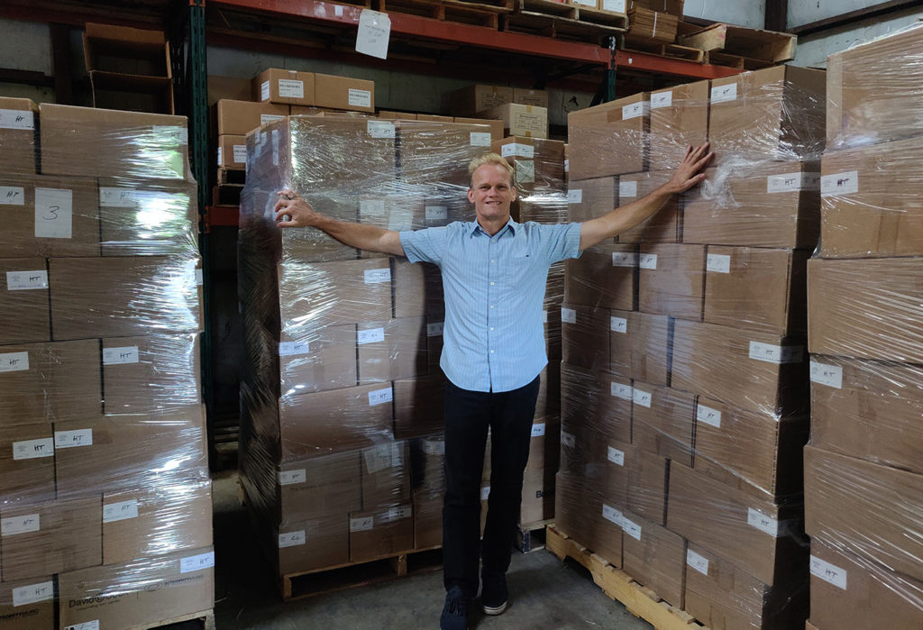 Thousands of books ready to be shipped overseas!