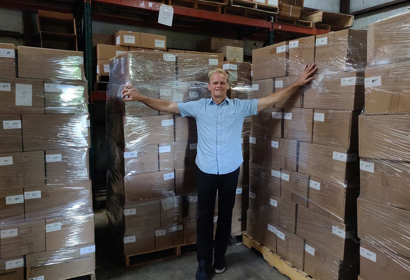 Thousands of books ready to be shipped overseas!