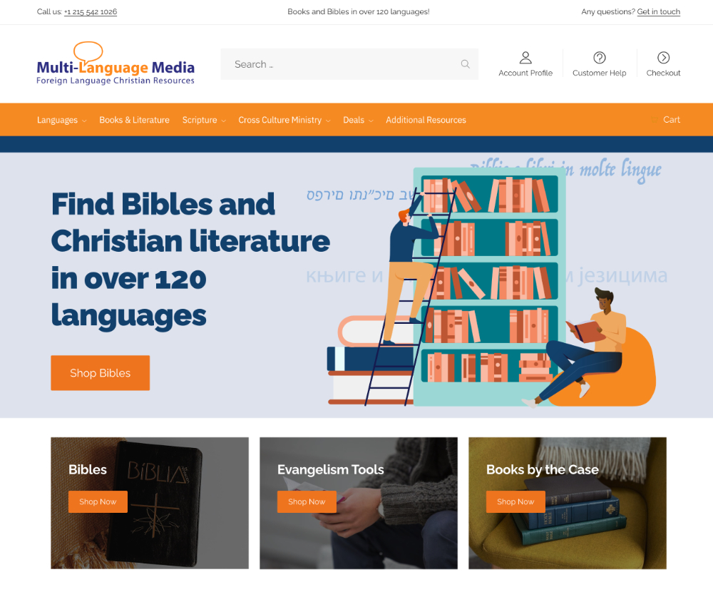 Multilanguage Media Website